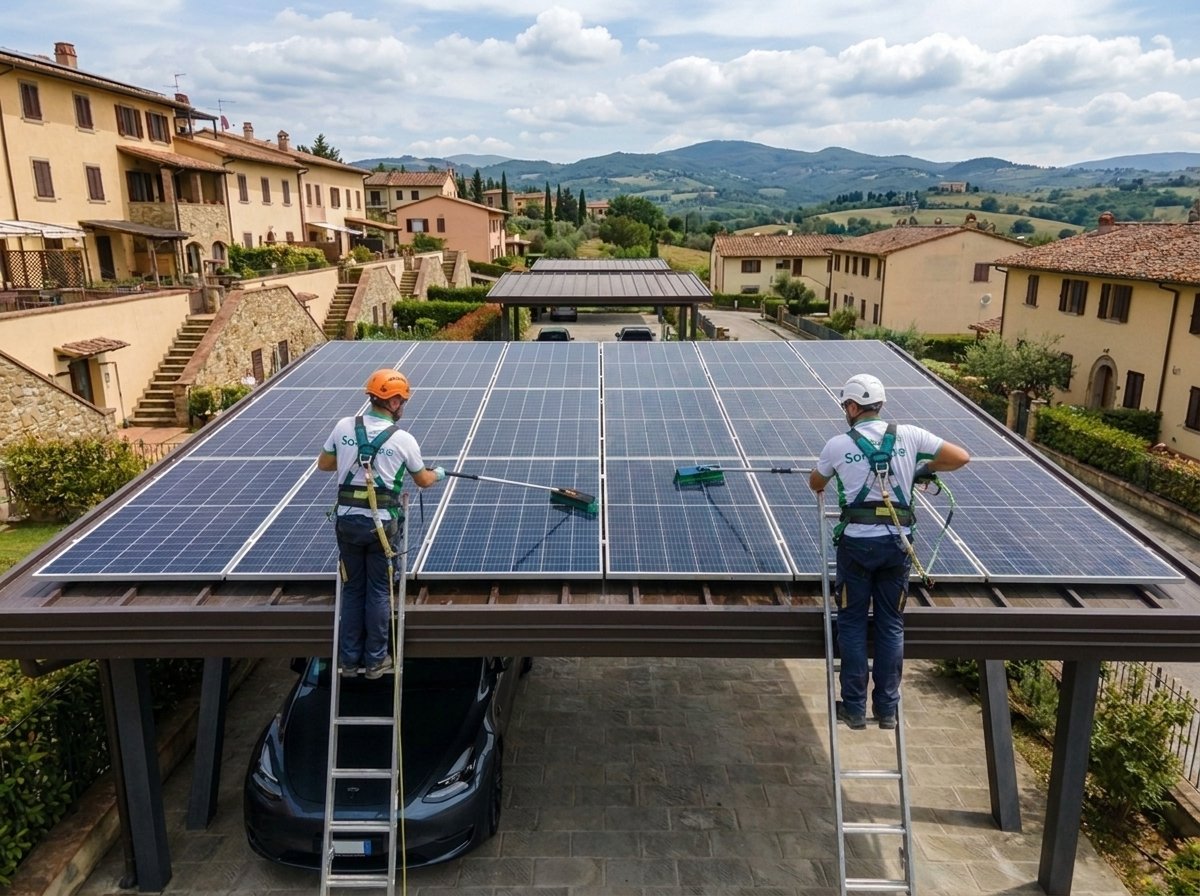 Pulizia pannelli fotovoltaici in Provincia di Arezzo