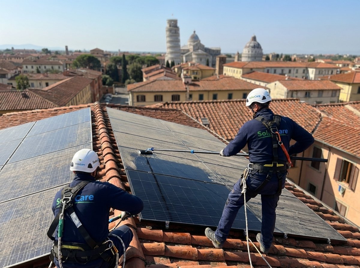Pulizia pannelli fotovoltaici in Provincia di Pisa